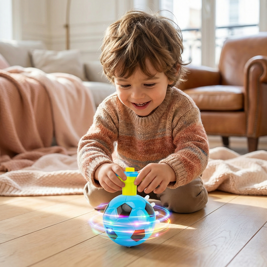 Toupie football lumineuse LED