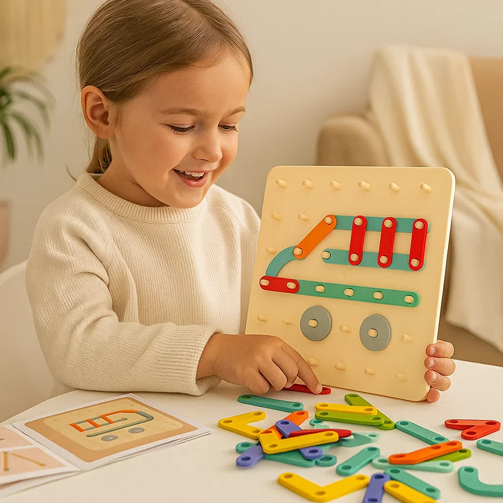 Puzzle Montessori Pegboard pour enfants