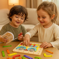 Puzzle Montessori Pegboard pour enfants