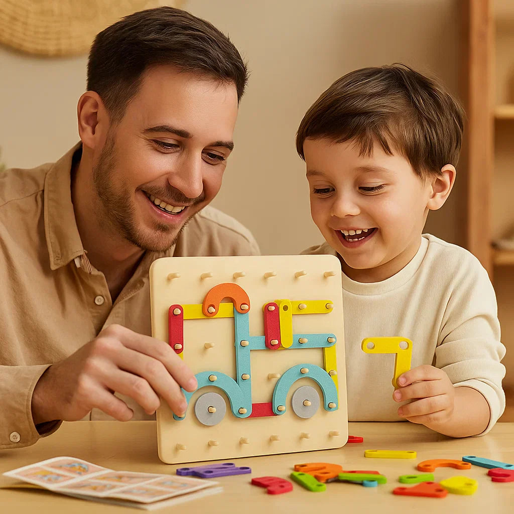 Puzzle Montessori Pegboard pour enfants